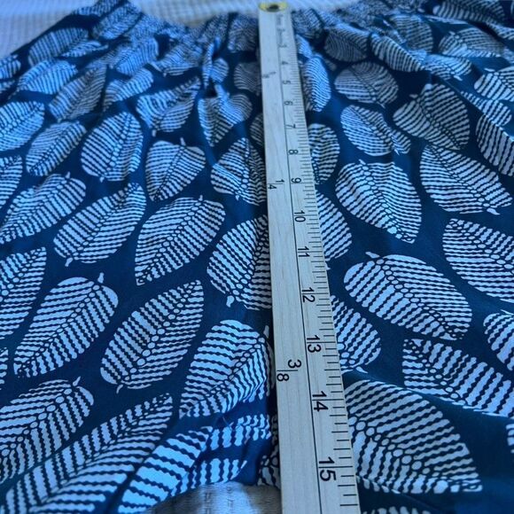 Style Park 1 Women Wide Leg Pants One Size Blue Leaves Boho Beach Tropical Rayon - Picture 9 of 14